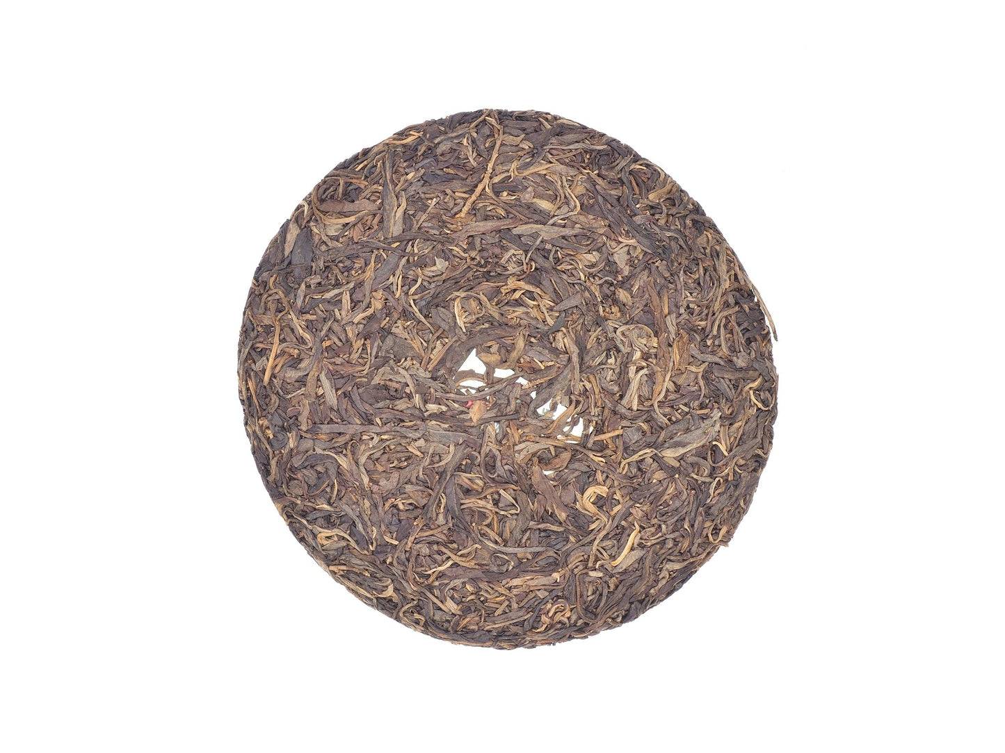 Whole tea cake of Yi Wu Cha Wang Sheng Pu-Erh tea from 2017 by Cha Zhi Ji